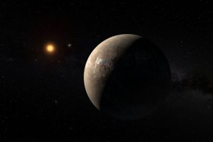 Artist's impression of the planet orbiting Proxima Centauri Beeld: ESO/M. Kornmesser