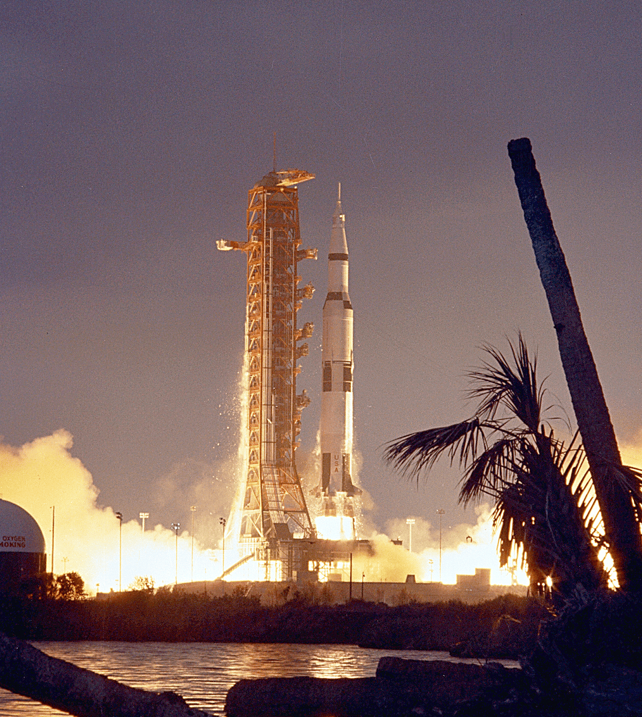 De Apollo 14-lancering in 1971. Beeld: NASA